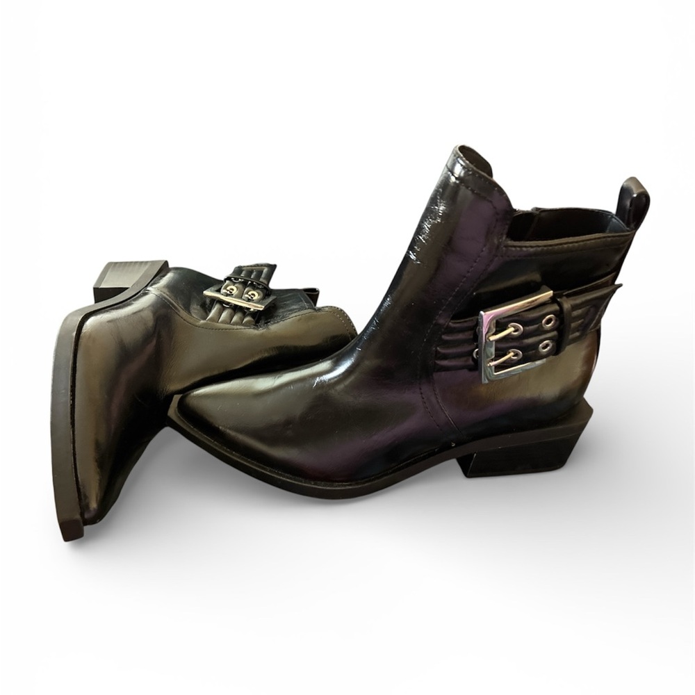 Wild Fable Black Ankle Boots with Buckle Detail
